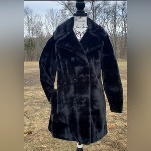 Black fur Coat